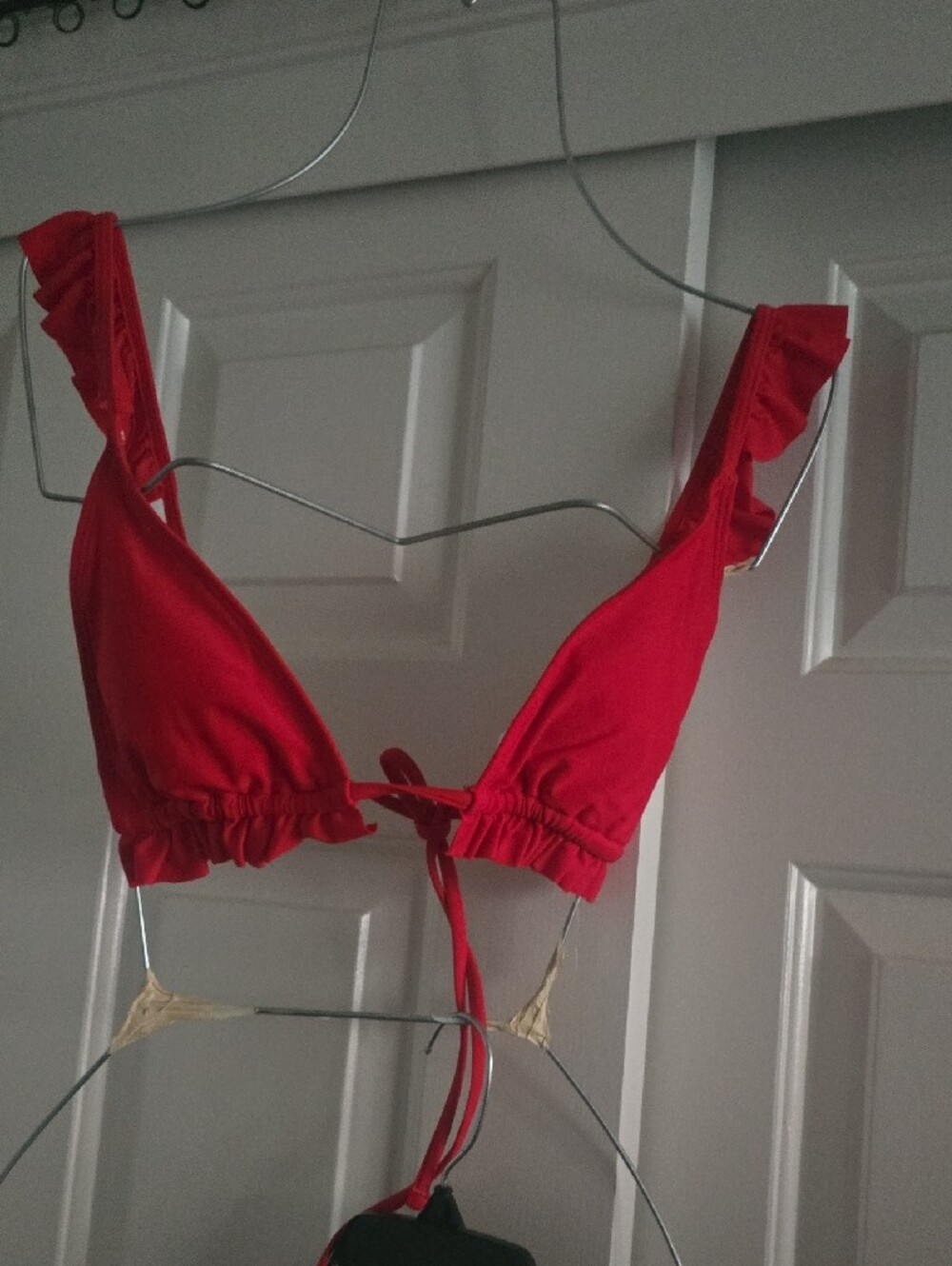 SHEIN Red Ruffled Triangle Bikini Set - Picture 5 of 5
